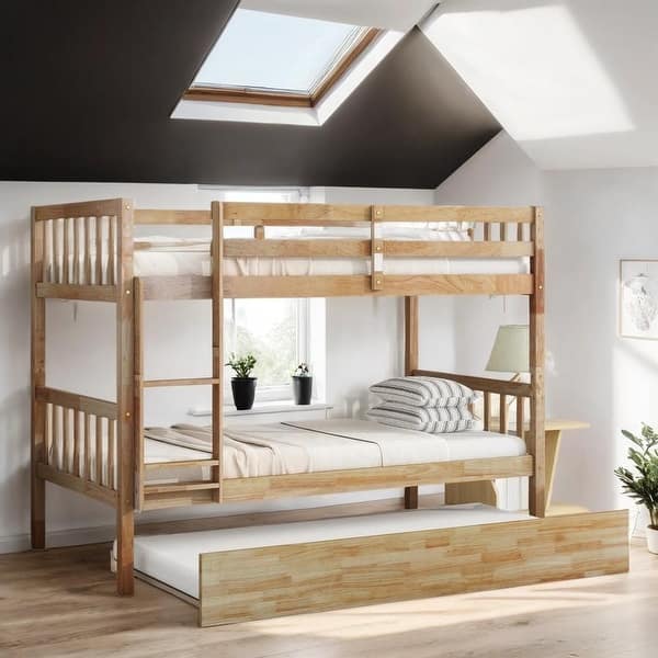 slide 2 of 48, Twin Over Twin Bunk Beds with Trundle, Convertible into 2 Beds