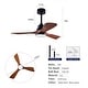 preview thumbnail 109 of 189, Sofucor 42"/48"/ 52"/60"Noiseless Walnut Wood Ceiling Fan with Remote Control, Integrated Light Optional