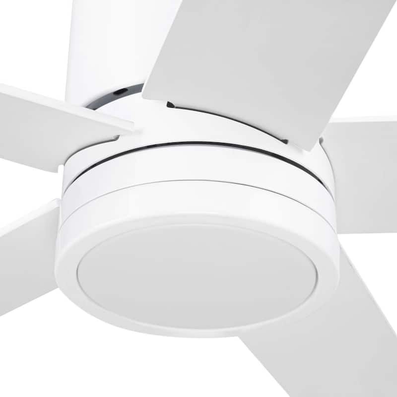 60" Honeywell Graceshire White Indoor Ceiling Fan with LED Light and Remote Control, 6-Speed BLDC Motor