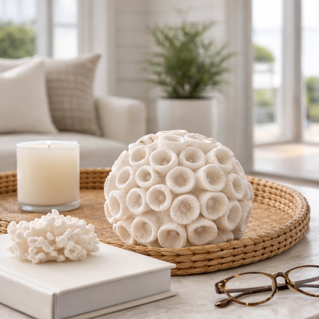 Sagebrook Home Decorative Orb, Exquisite Textured Design, Versatile Accent Piece, Crafted for Sophistication