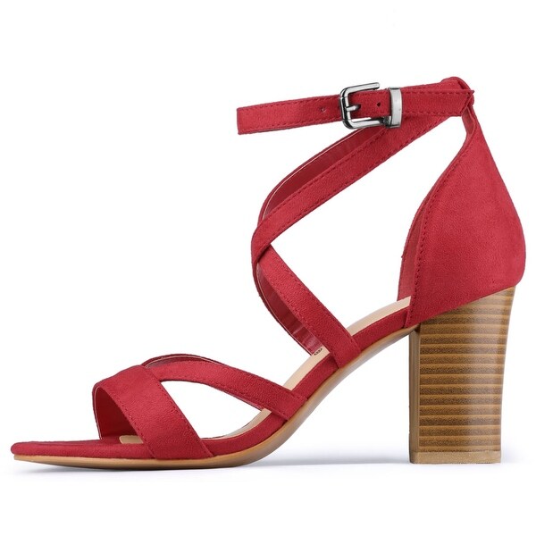 ankle strap chunky heels