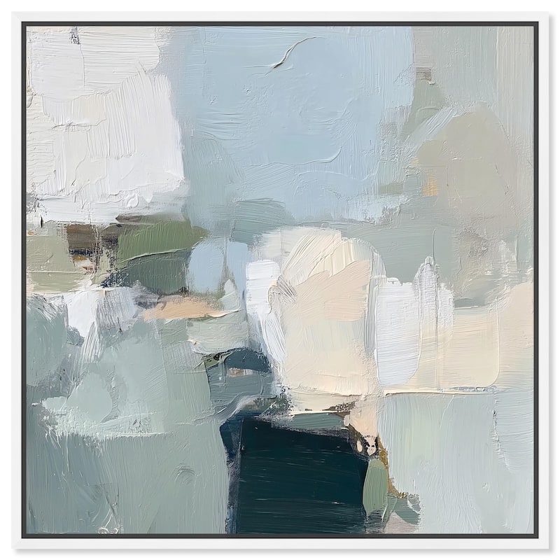 Seafoam and Sand I Canvas by Art Remedy - White - 30" x 30"