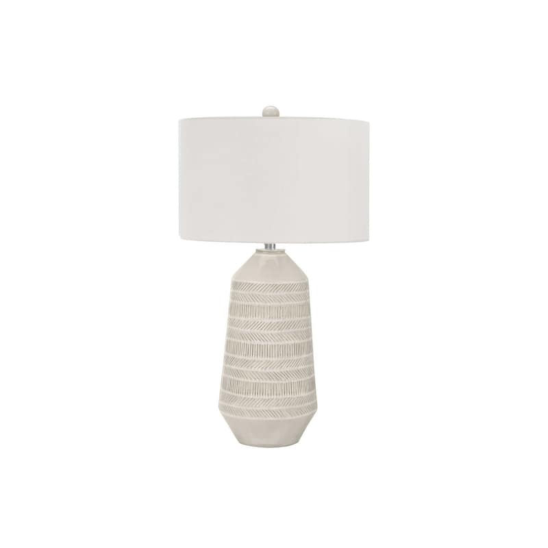 Lighting, 33"h, Table Lamp, Ivory / Cream Shade, Cream Ceramic, Contemporary
