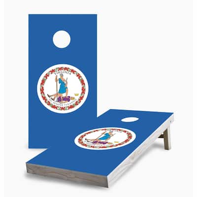 Virginia State Flag Cornhole Game (Choose Wraps or Boards)