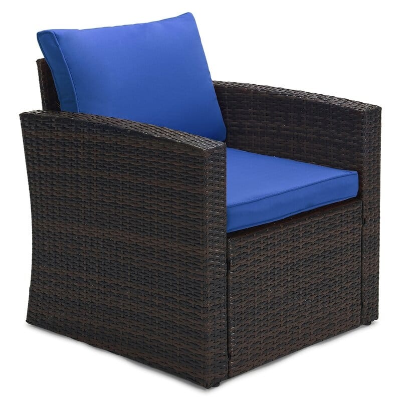 5-piece Wicker Patio Conversation Furniture Set