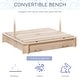 preview thumbnail 5 of 30, Outsunny Kids Sandbox with Cover, Outdoor Wooden Sandbox with Canopy - 41.75" x 41.75" x 47.75"