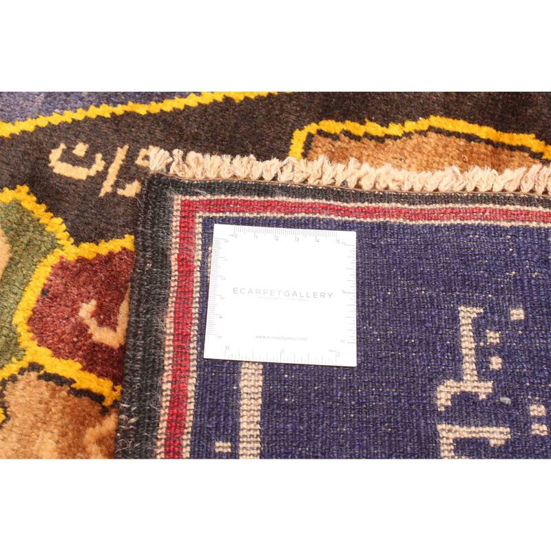 ECARPETGALLERY Hand-knotted Teimani Dark Blue Wool Rug - 3'0 x 4'10