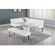 preview thumbnail 2 of 3, Somette Amelia Marbleized Melamine Dining Set with Nook and Bench