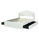 preview thumbnail 51 of 58, Full Platform Bed with Twin Trundle and 5 Storage Shelves, White Finish