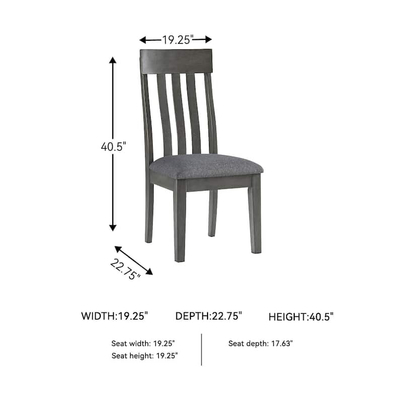 Hallanden Gray Upholstered Dining Chair, Set of 2 - 20"W x 23"D x 41"H