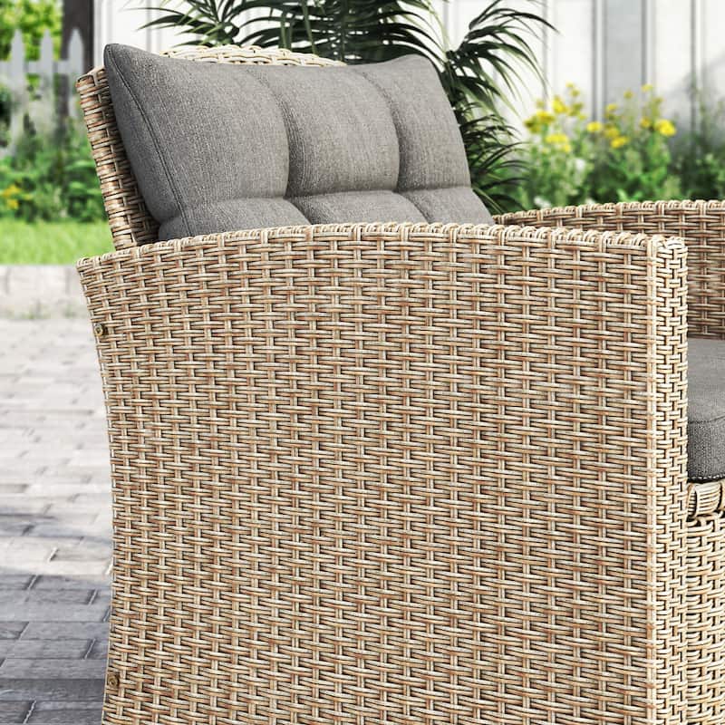 Corvus Armitage 8-piece Outdoor Wicker Sofa Set with Cushions