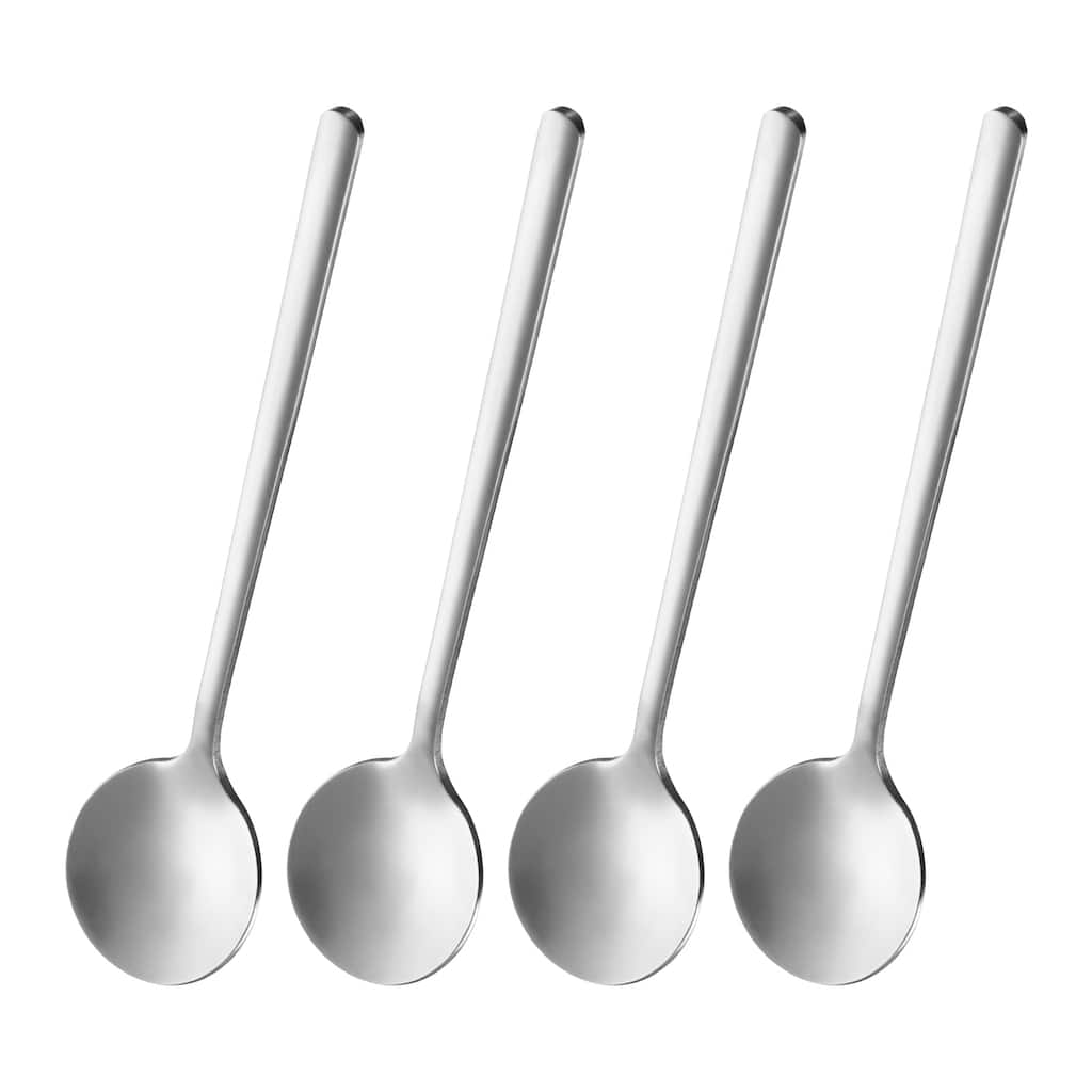 4pcs Espresso Spoons Stainless Steel Round Coffee Spoon