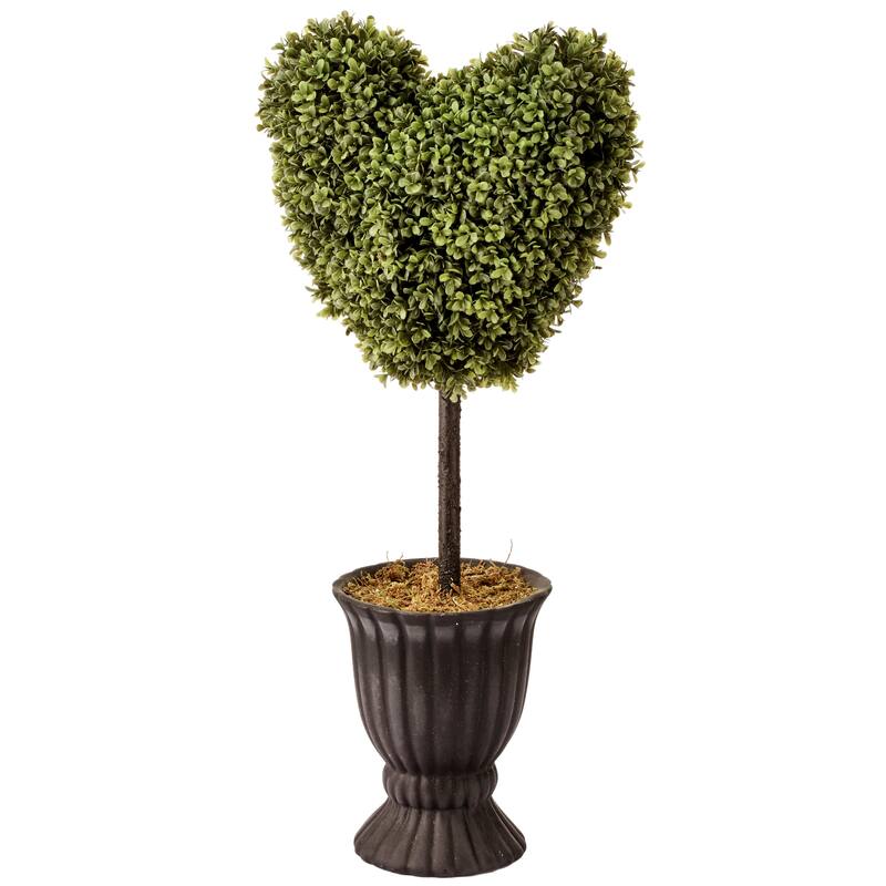 Spring Boxwood Heart In Pot 30"