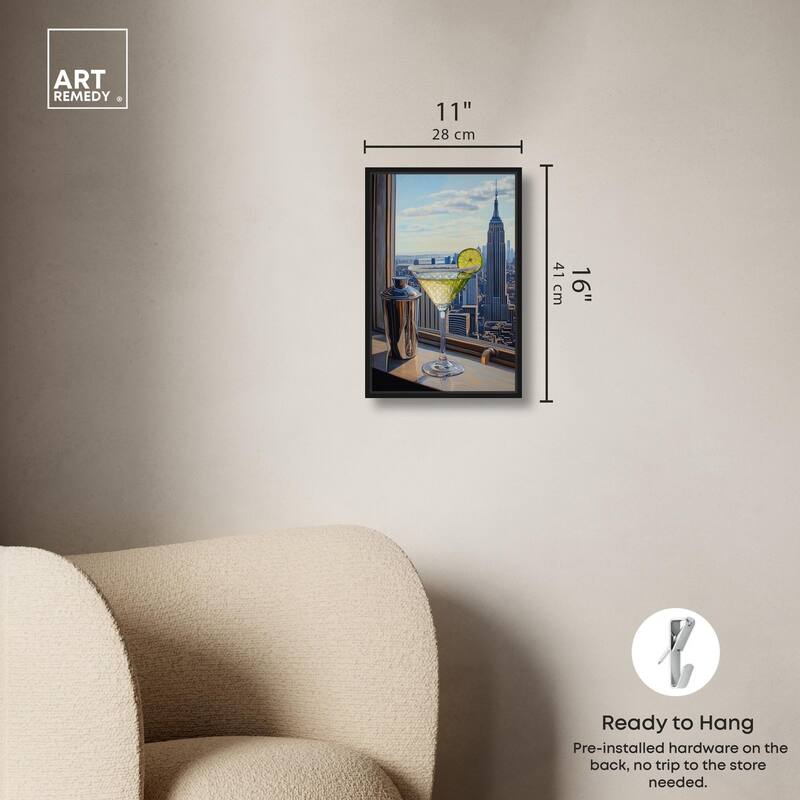 Classy Drink in NYC Canvas by Art Remedy