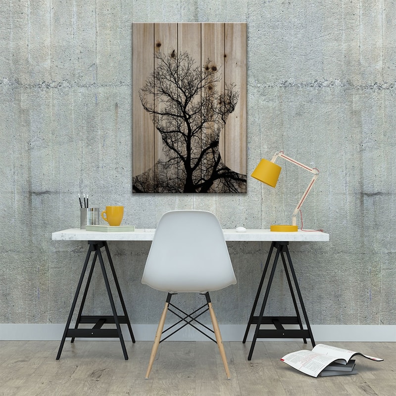 Tree Of Life Print On Wood by Andreas Lie - Multi-Color