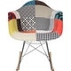 preview thumbnail 9 of 7, Fabric Upholstered Armchair With Arms Rocking Chair Patchwork Rocker Chrome Base Wood For Living Room Bedroom Sam