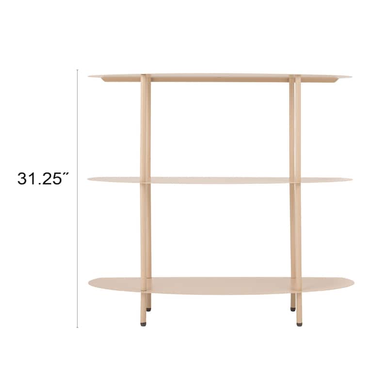 Curved Metal 3-Tier Shelf