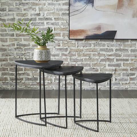 Signature Design by Ashley Olinmere Black/Gray Accent Table (Set of 3) - 19"W x 19"D x 22"H
