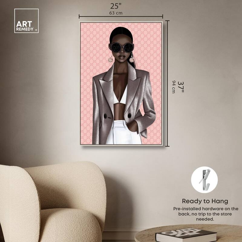 Cool Luxury Woman Canvas by Art Remedy
