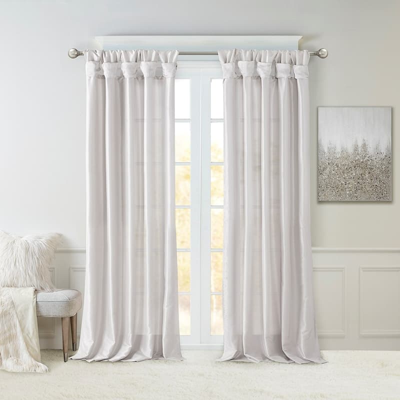 Twist Tab Lined Window Curtain Panel 50x120"
