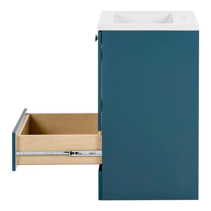 Spring Mill Cabinets Emlyn 24.5" Bathroom Vanity With Drawer and White Sink Top