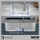 preview thumbnail 51 of 51, Karran Top Mount Large/Small Bowl Quartz Kitchen Sink - 33" x 22" x 9" - 33" x 22" x 9"