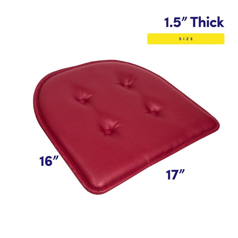 U-Shaped Faux Leather Memory Foam Chair Pads
