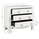 preview thumbnail 5 of 11, SAFAVIEH Dion 3 Drawer Chest - White / Gold