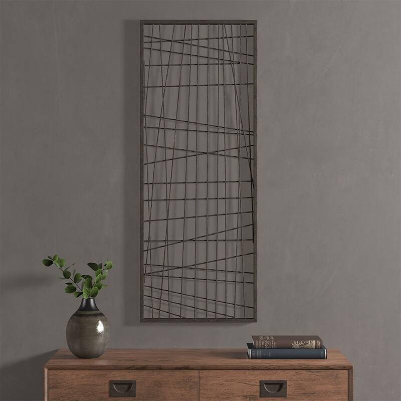 INK IVY Savoy Distressed Black Metal Wall Decor