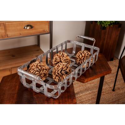 Grey Iron Farmhouse Tray (Set of 2) - 24 x 11 x 6