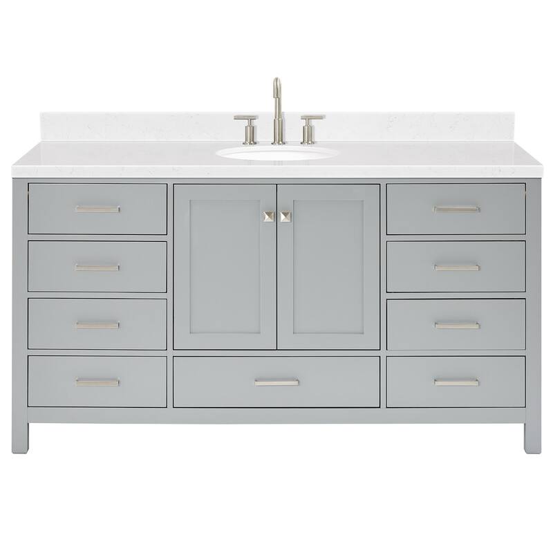 Ariel A066SCQOVO Cambridge 67" Free Standing Single Basin Vanity Set