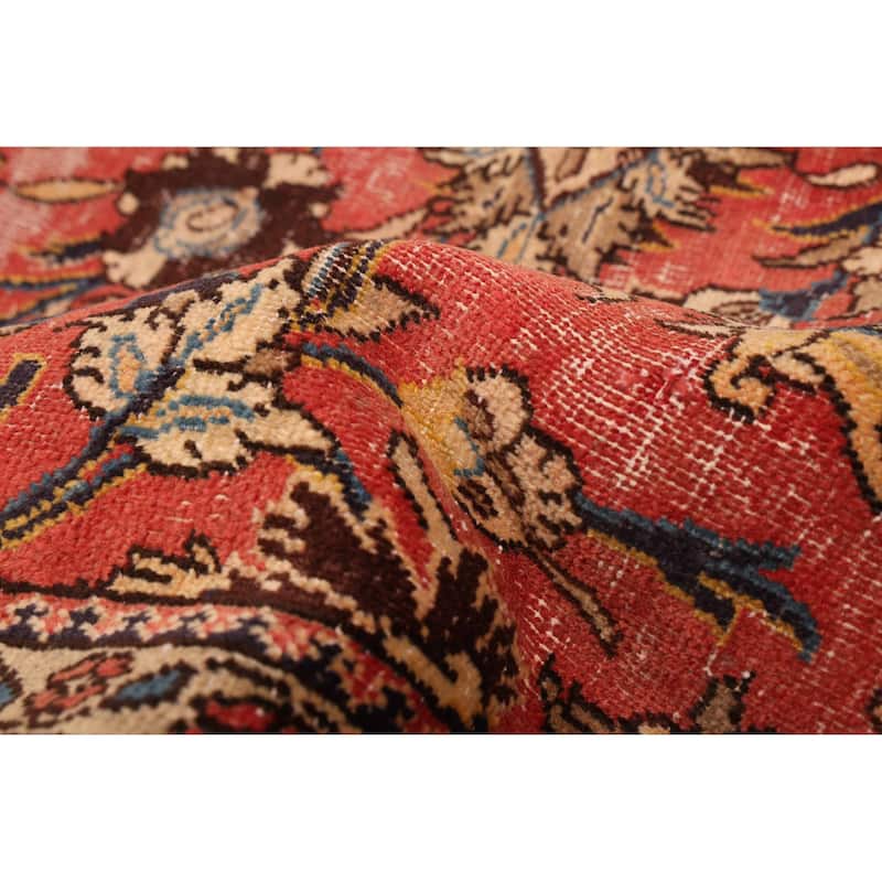 ECARPETGALLERY Hand-knotted Kayseri Vintage Red Wool Rug - 6'7 x 9'5