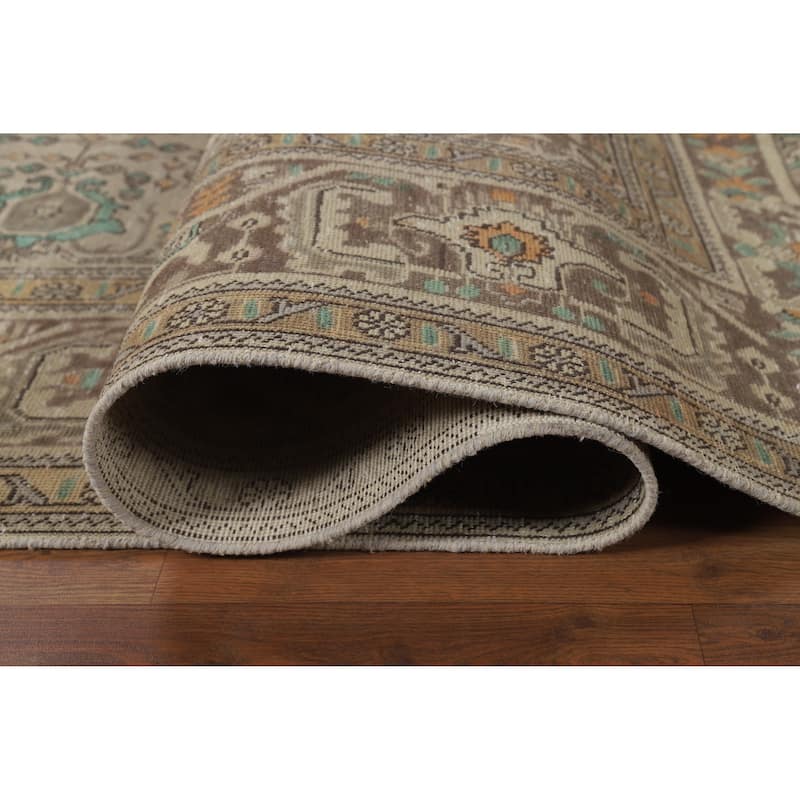 Tabriz Persian Vintage Area Rug Hand-Knotted Bedroom Wool Carpet - 9'6" x 12'8"