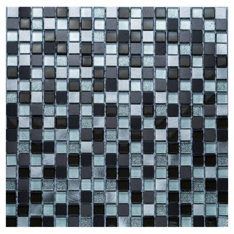 The Tile Life Victory 12x12 Grey Glass Mosaic Wall & Backsplash Tile