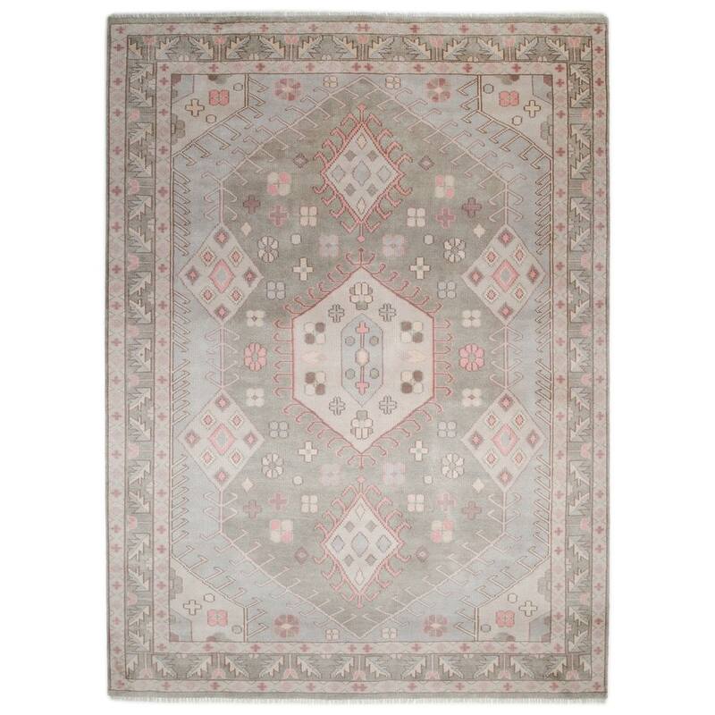 Overton Handmade Modern Contemporary Geometric Area Rug