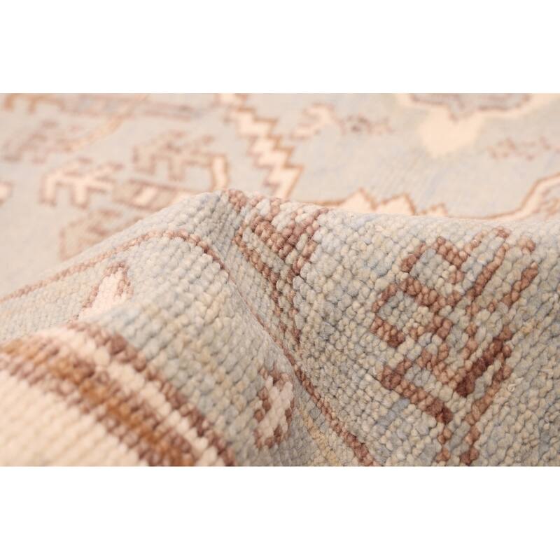 ECARPETGALLERY Hand-knotted Jules Serapi Light Blue Wool Rug - 8'2 x 10'0