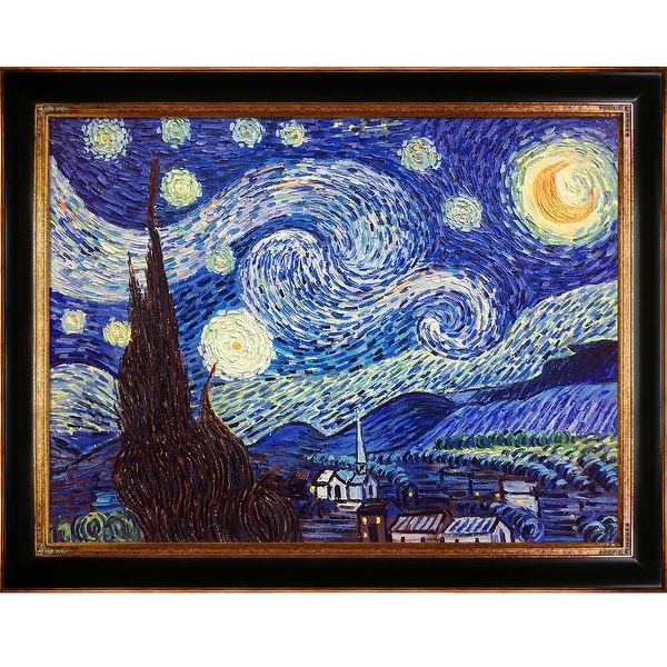 Starry Night by Vincent Van Gogh Framed Hand Painted Oil on Canvas