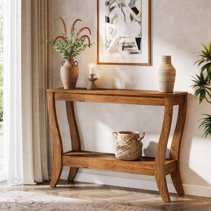 Solid Wood Console Table Behind The Sofa Table for Entryway