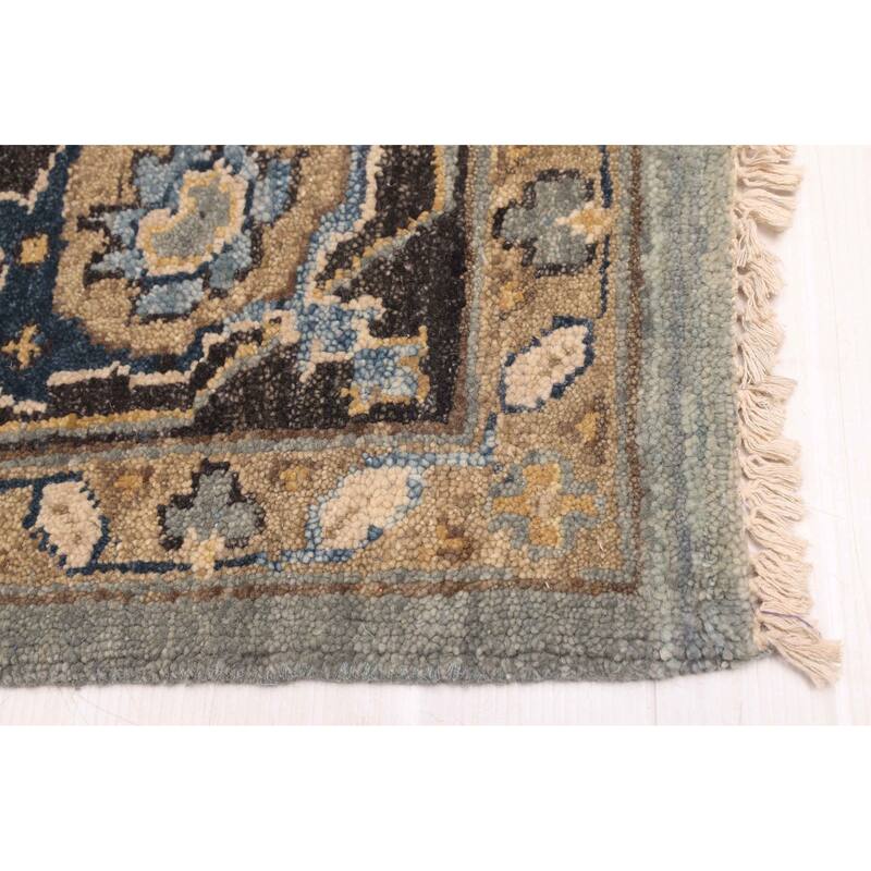 ECARPETGALLERY Hand-knotted Finest Agra Jaipur Teal Wool Rug - 9'4 x 13'3