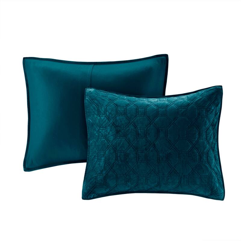 Madison Park Emery 3 Piece Velvet Quilt Set