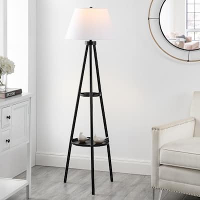 SAFAVIEH Lighting Arietta 63-inch Floor Lamp - 18" W x 18" D x 63" H - Black - 18Wx18Dx63H