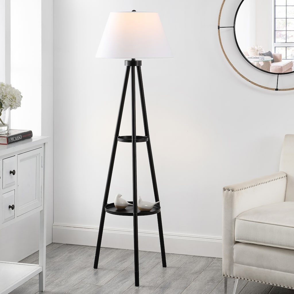 SAFAVIEH Lighting Arietta 63-inch Floor Lamp - 18" W x 18" D x 63" H - Black - 18Wx18Dx63H
