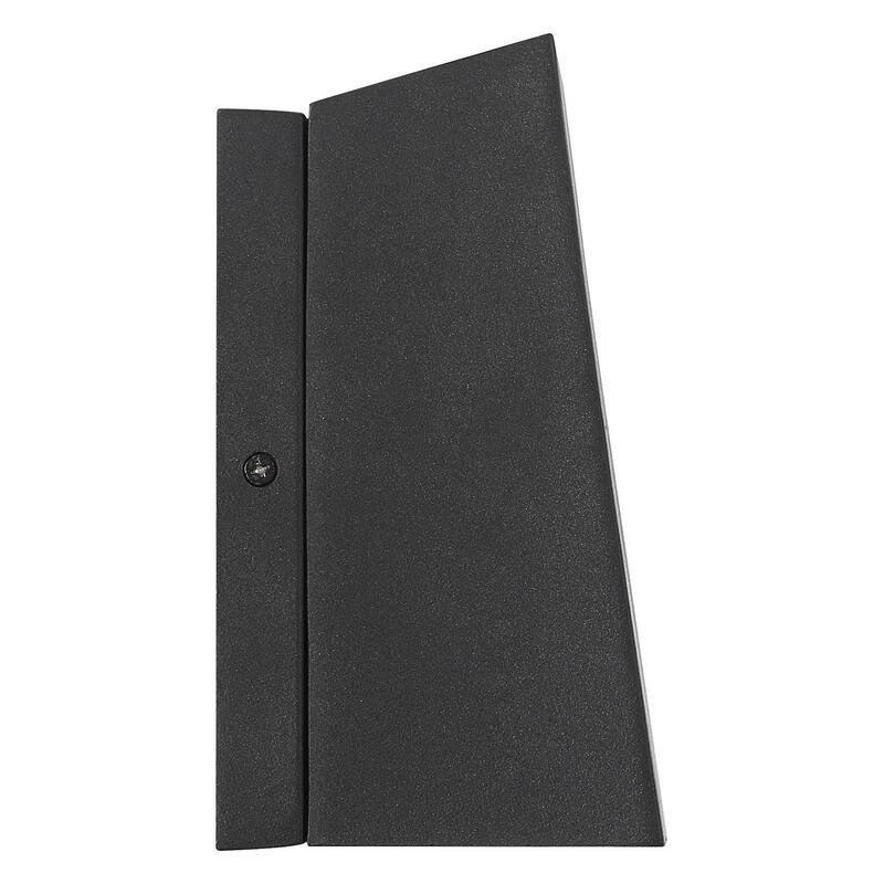Edge 1-light Black Marine Grade LED Outdoor Wall Sconce