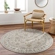 preview thumbnail 13 of 20, Jaylin Transitional Area Rug Gray/Blue - 5' 3" x 5' 3" Round
