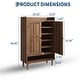 preview thumbnail 2 of 6, Garvee Farmhouse Shoe Cabinet,Large Shoe Cabinet with 2 Doors & Adjustable Shelves, Anti-tip Design, 6-Tier Shoe Storage