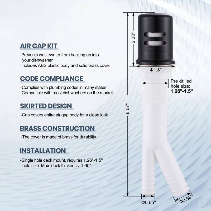 WOWOW Pull Down Sprayer Kitchen Faucet with Dishwasher Air Gap