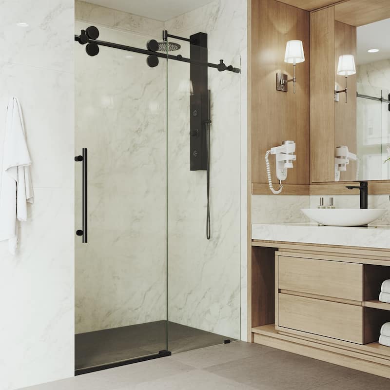 VIGO Elan Frameless Sliding Shower Door