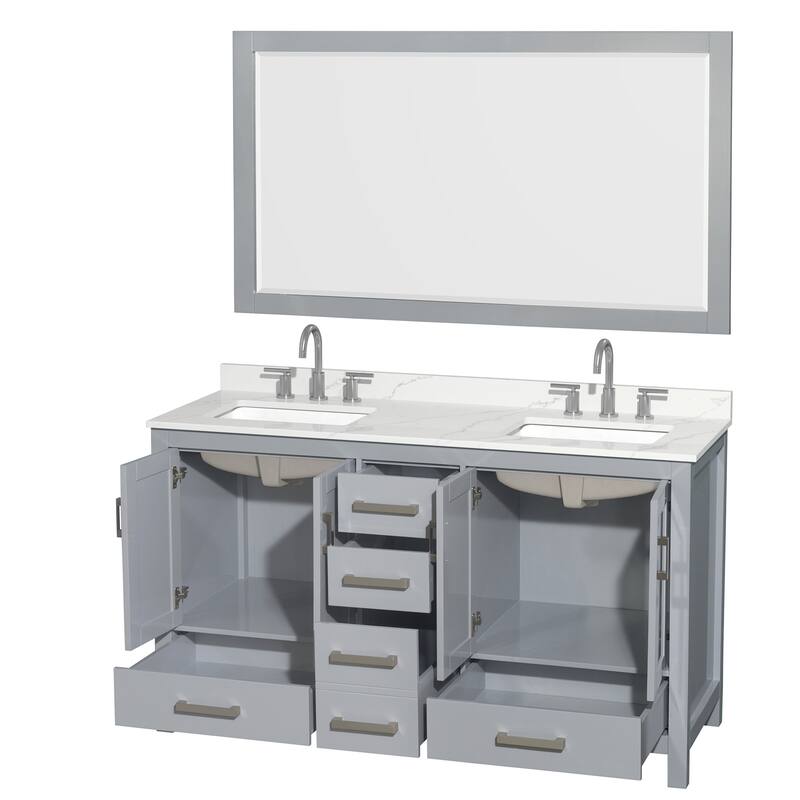 Wyndham Collection WCS141460D-QTZ-US3M58 Sheffield 60" Free Standing