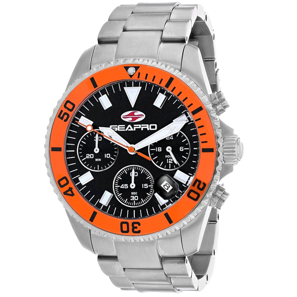 Seapro Men's Scuba 200 Chrono Black Dial Watch - SP4353 - 6 (36)