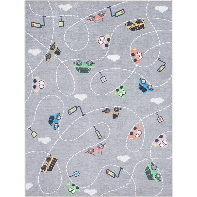 Well Woven Kids Rugs Traffic Modern Machine Washable Area Rug
